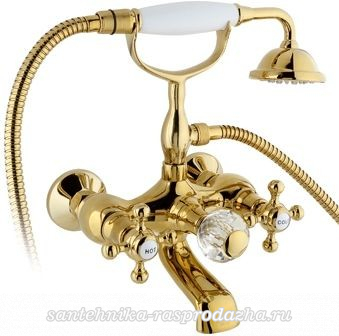 Смеситель Timo Nelson 1914Y-CR Gold для ванны с душем